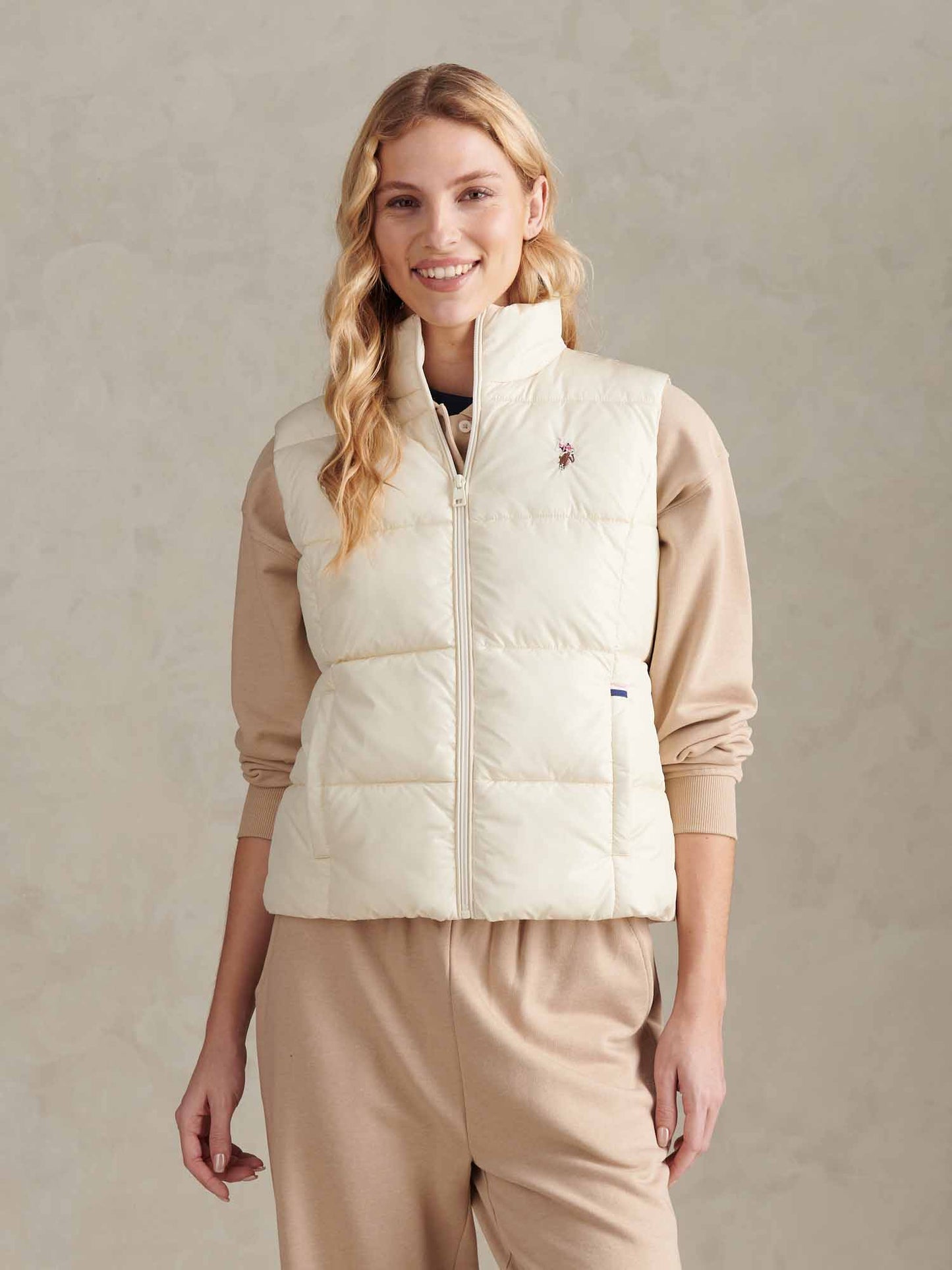 Womens Lightweight Puffer Gilet Marshmallow