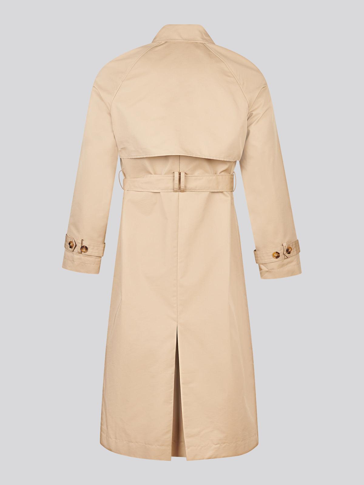 Womens Double Breasted Belted Trench Coat Incense