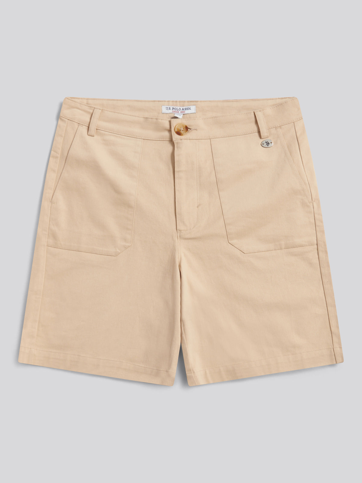 Womens Longline Chino Shorts Irish Cream