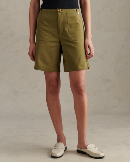 Womens Longline Chino Shorts Capulet Olive
