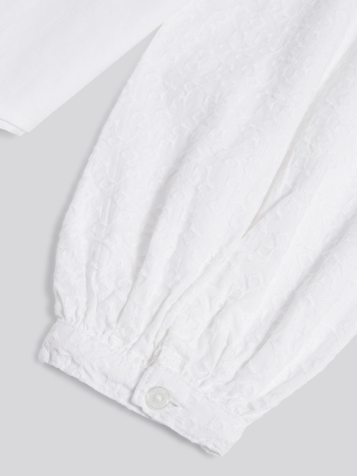 Womens Broderie Detail Loose Fit Shirt Bright White