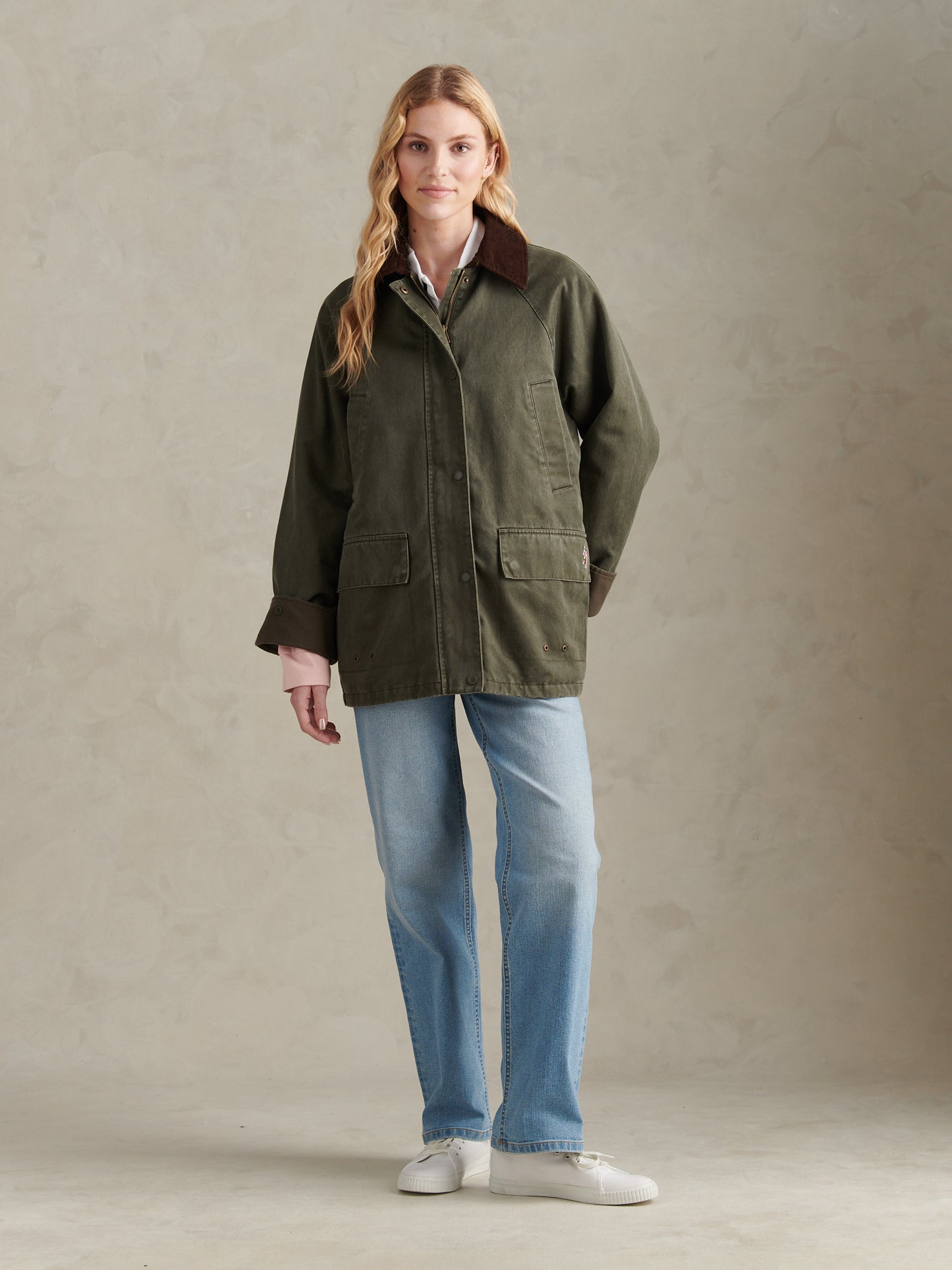 Womens Waxed Cotton Short Parka Chimera