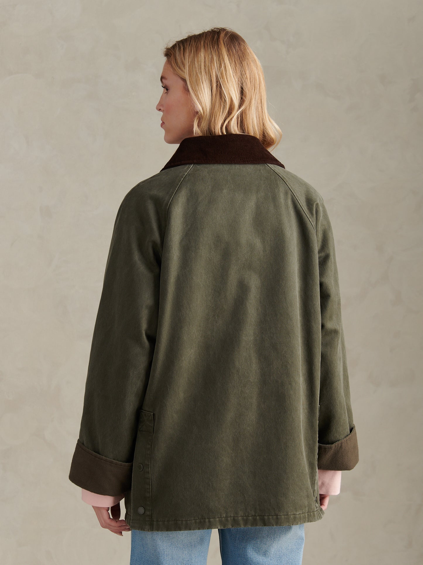Womens Waxed Cotton Short Parka Chimera