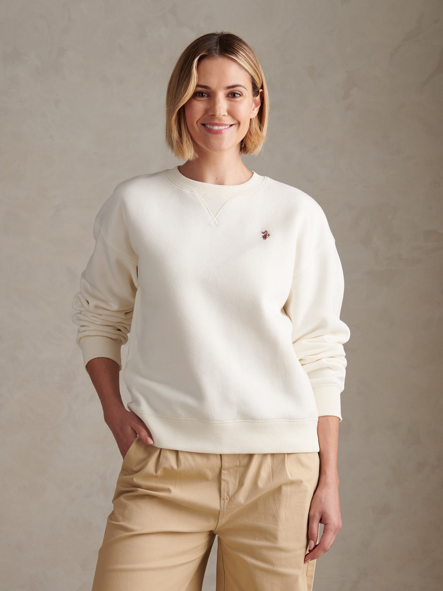 DHM Crew Neck Sweat Marshmallow