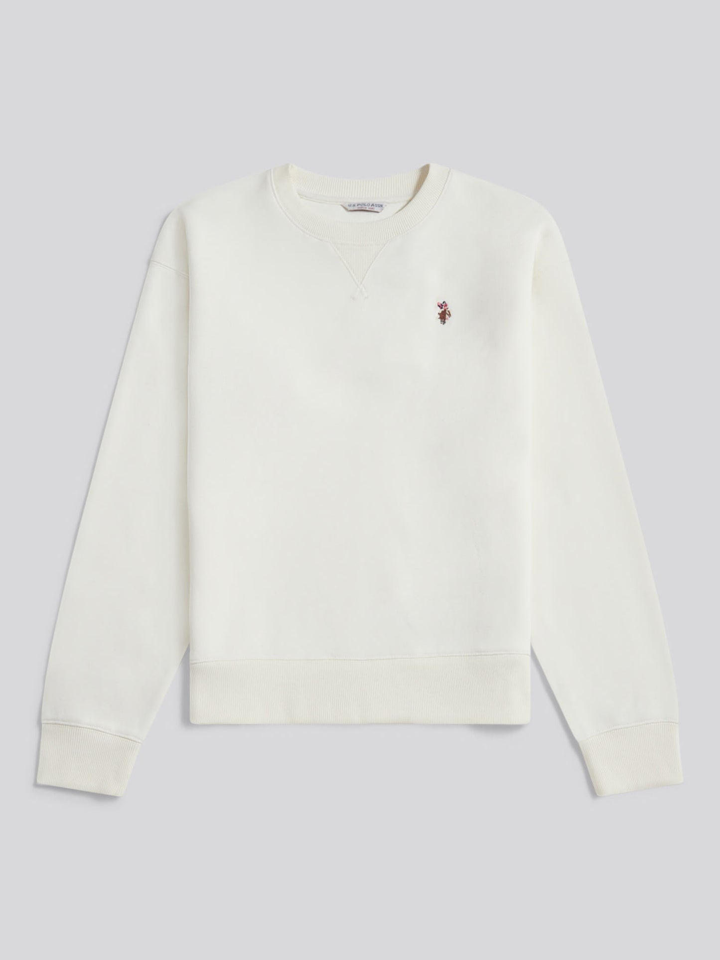 Womens Double Horsemen Crew Sweatshirt Marshmallow