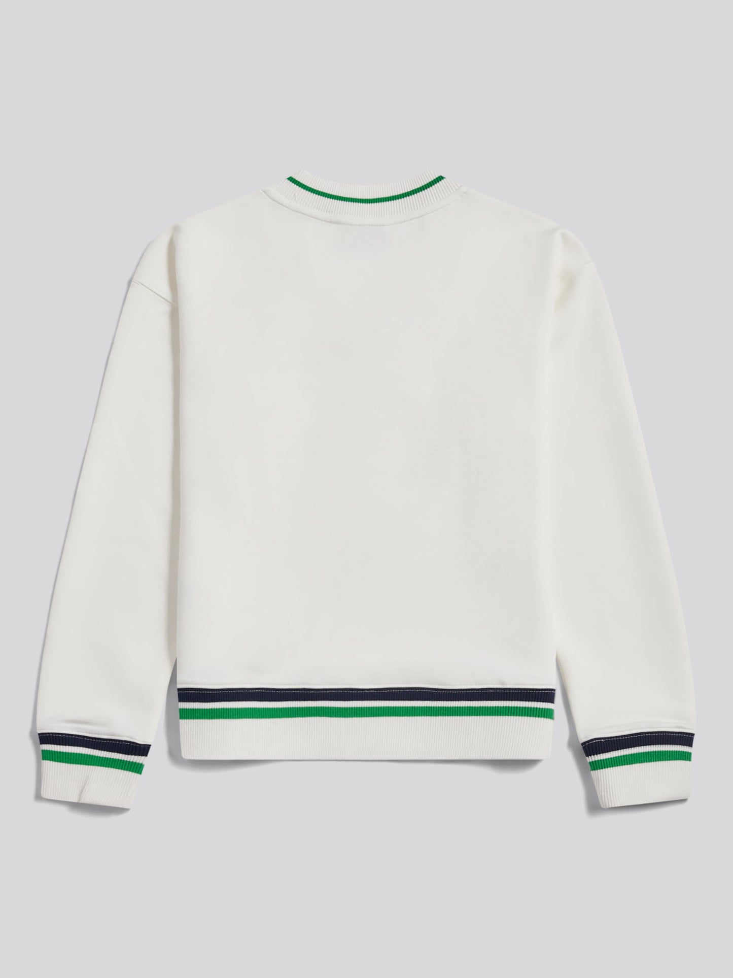 Womens Stripe Crew Neck Sweatshirt Marshmallow