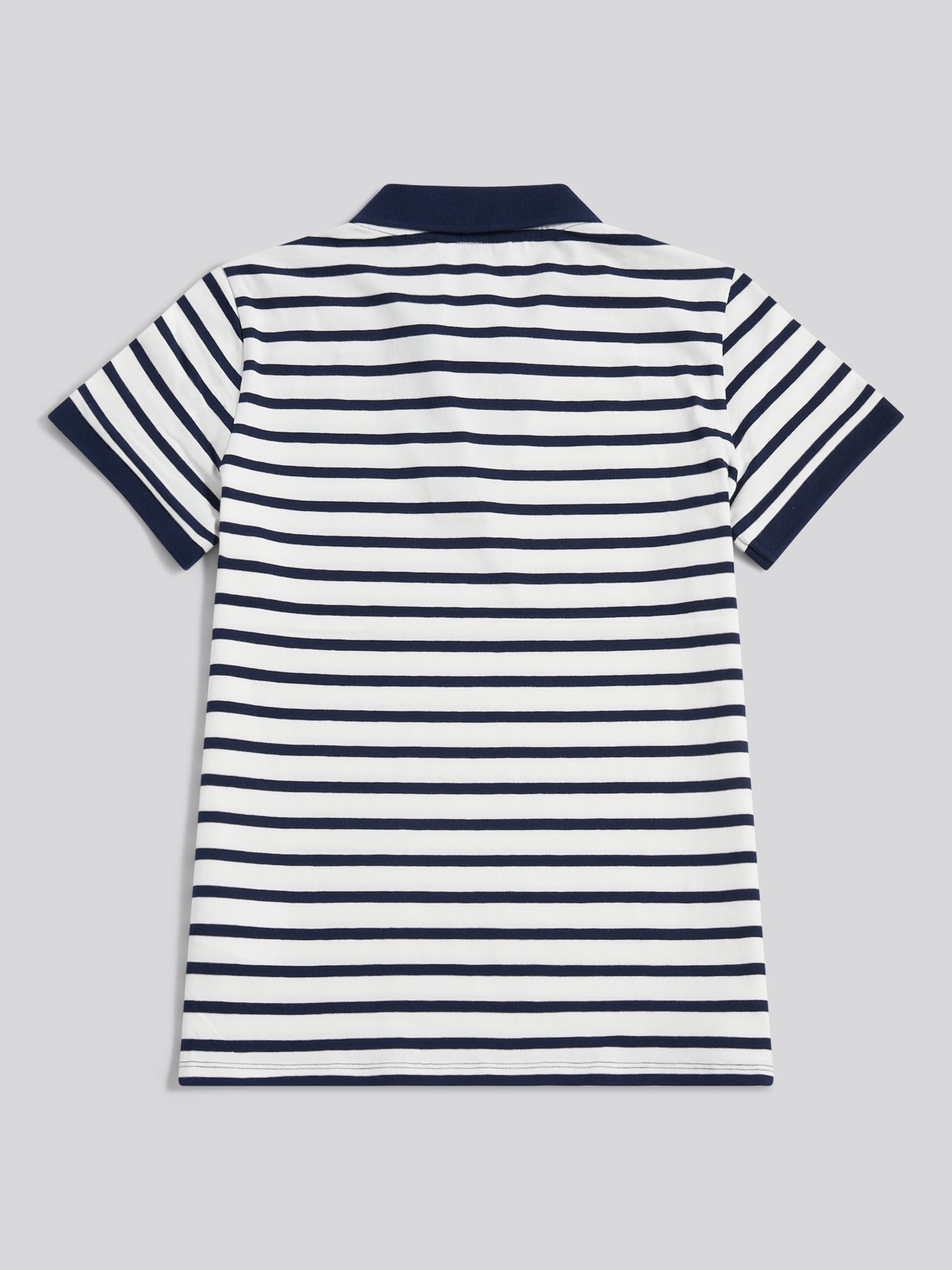 Womens Luxury Stripe Polo Top Marshmallow