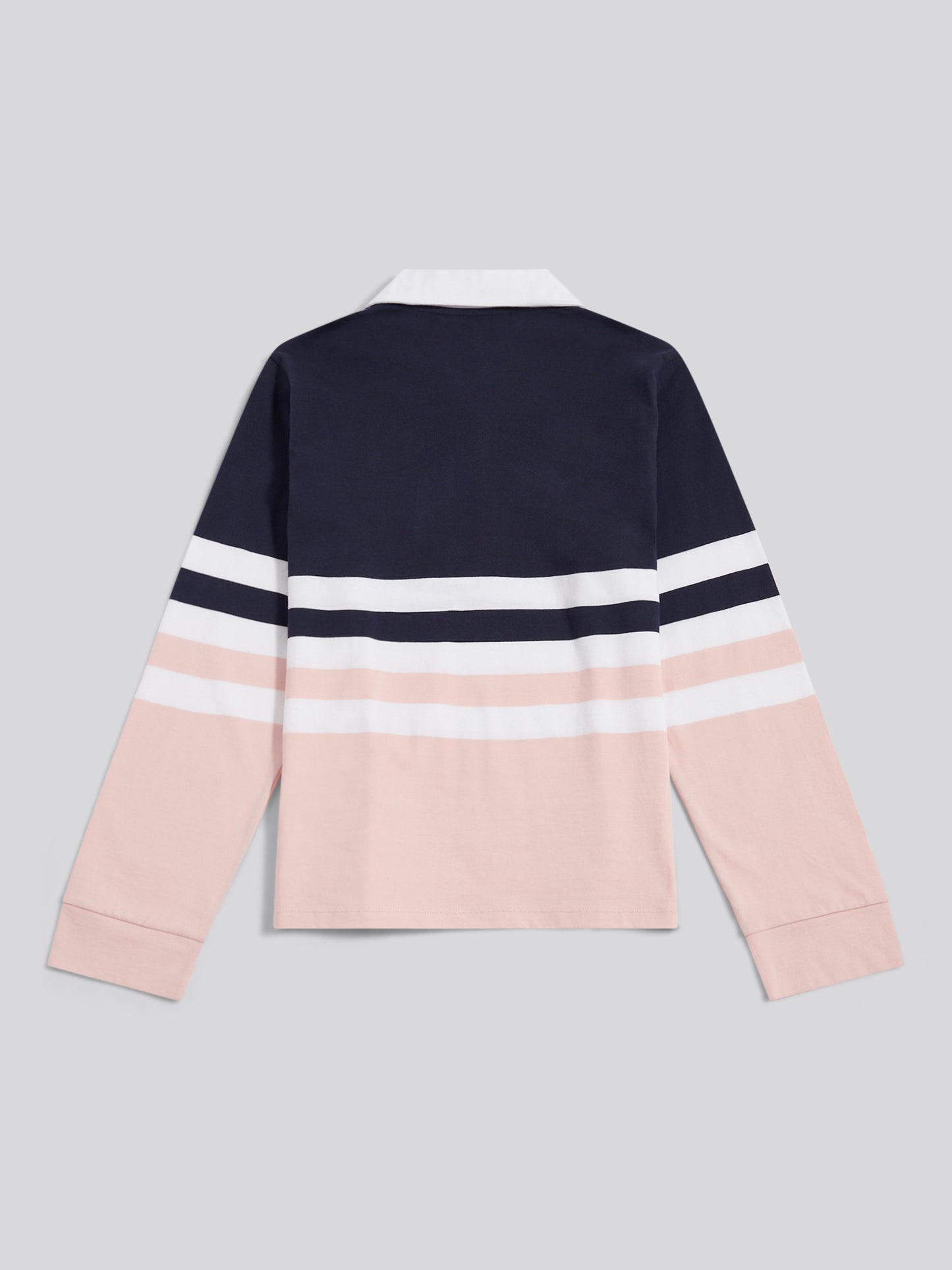 Womens Block Colour Rugby Top Crystal Rose