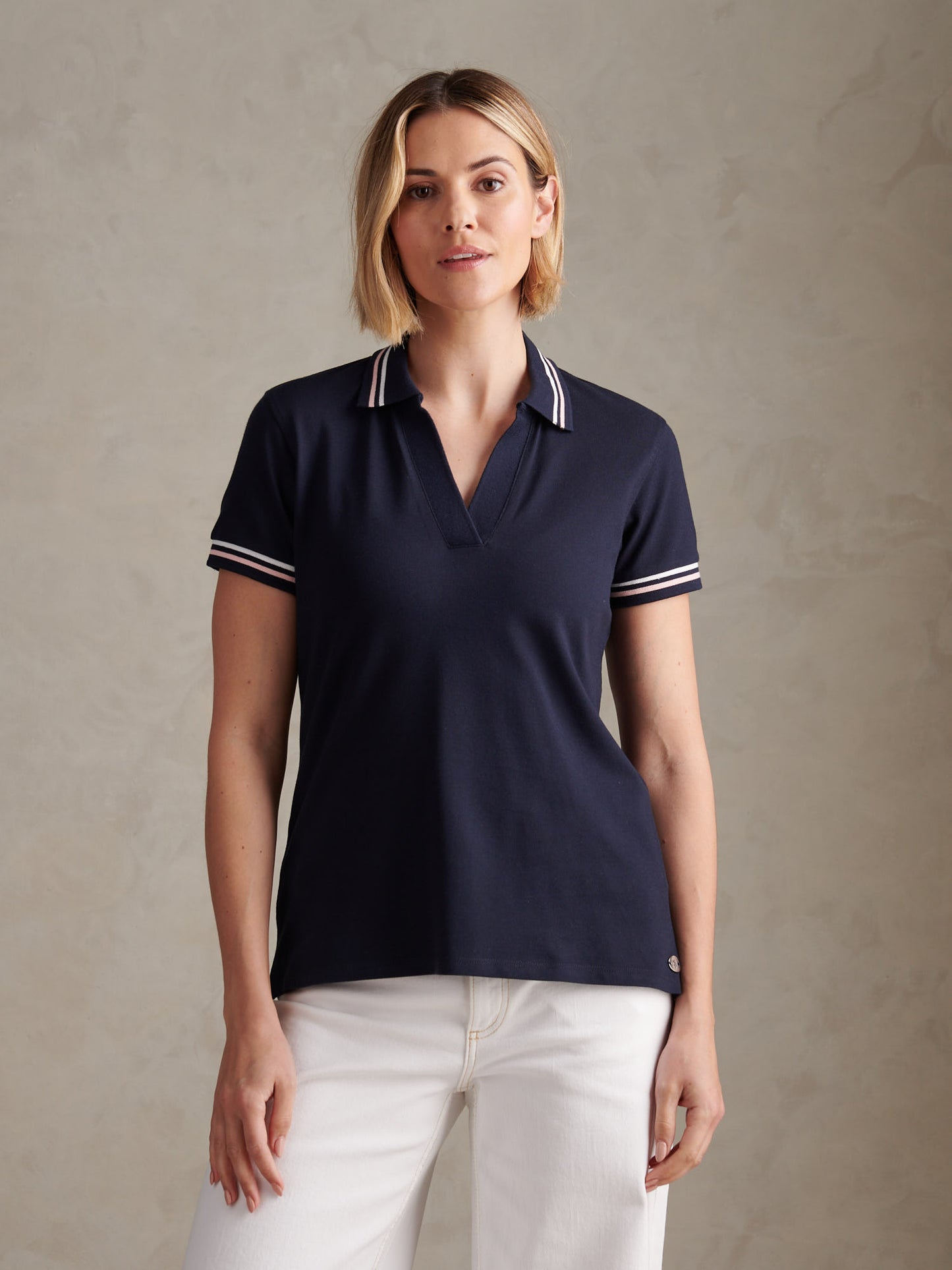 Tipping Polo Top Navy Iris