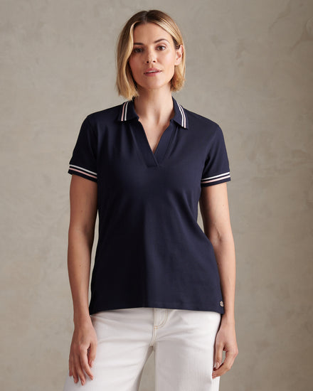 Tipping Polo Top Navy Iris