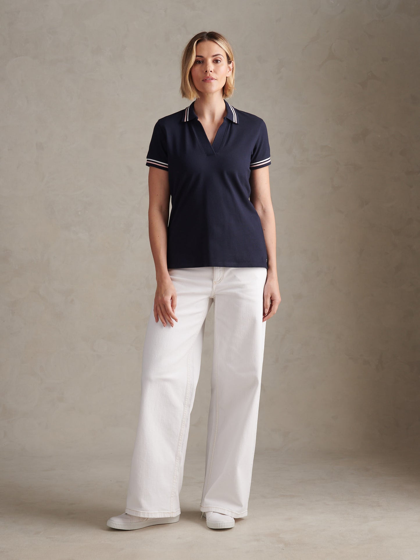 Tipping Polo Top Navy Iris